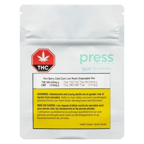Port Berry Cold Cure Live Rosin Disposable Pen image 2