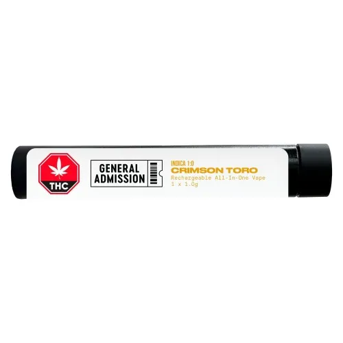Crimson Toro Indica (1:0) Reachargeable All-In-One Vape image 2