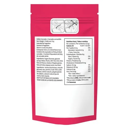 Solventless Live Rosin Sour Cherry Gummies image 3